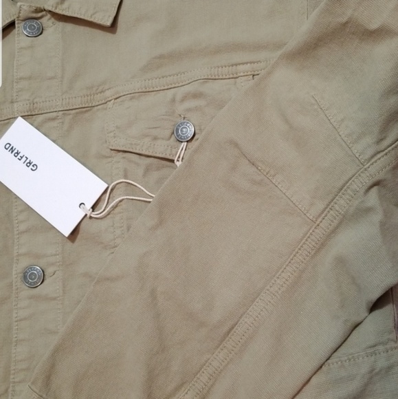 GRLFRND Lacy Denim Jacket Wild Sage Size L - Picture 6 of 8